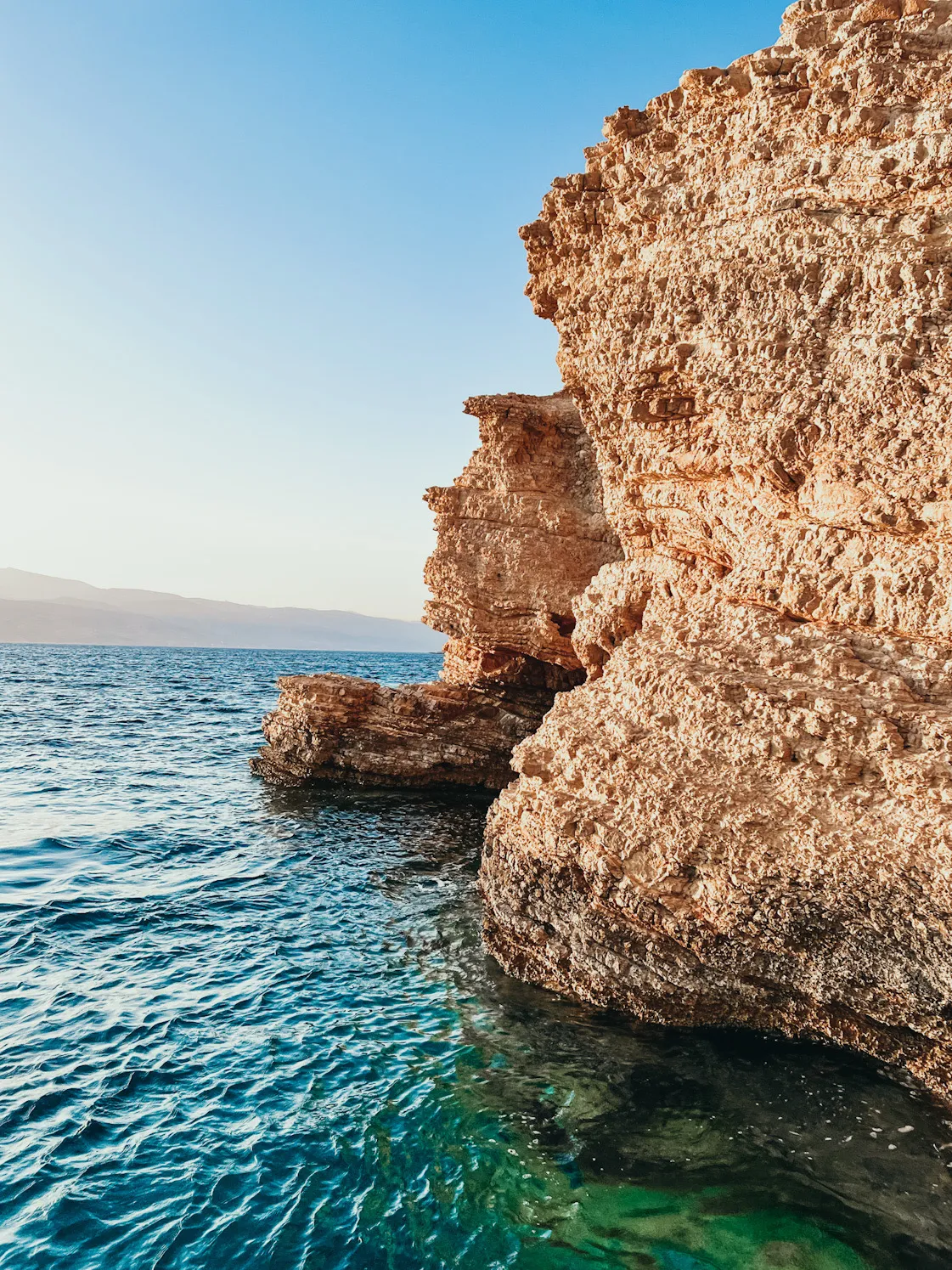 Cliff and the mediterranean sea