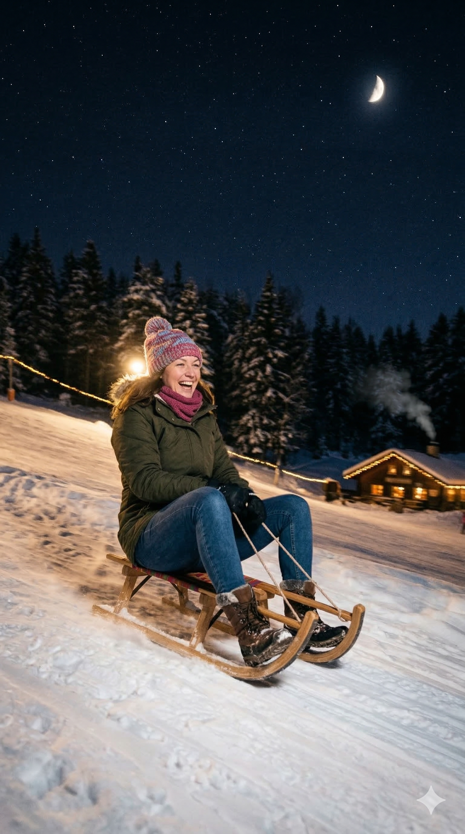 Longest illuminated toboggan run