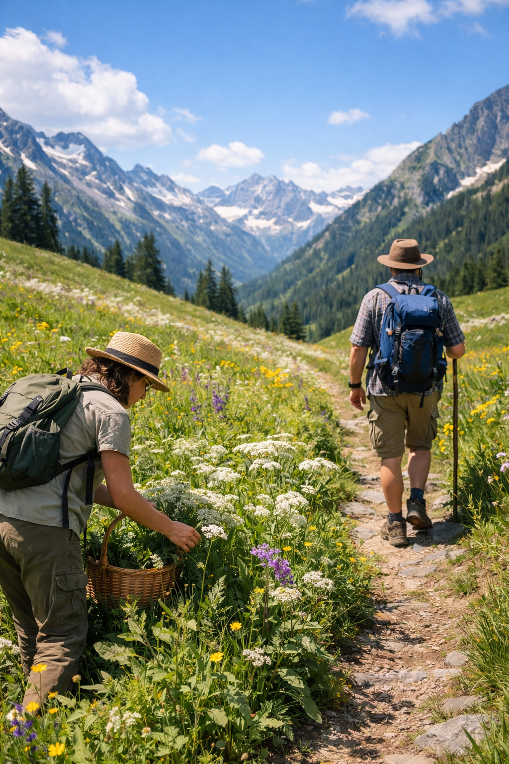 Guided herb hiking tour