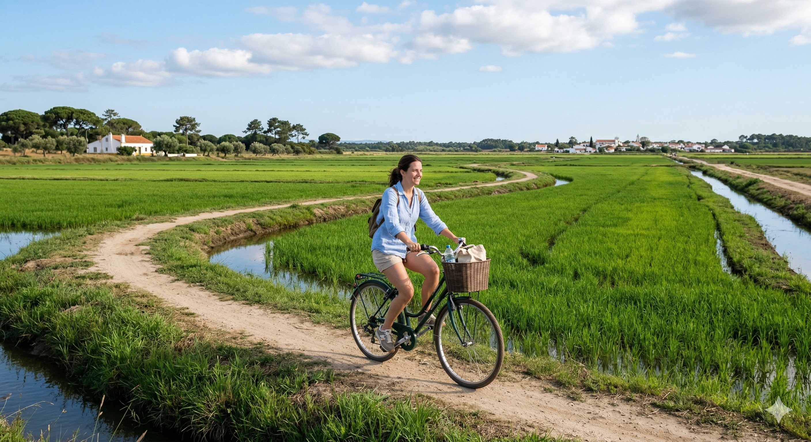 Bike tour through the rice fields